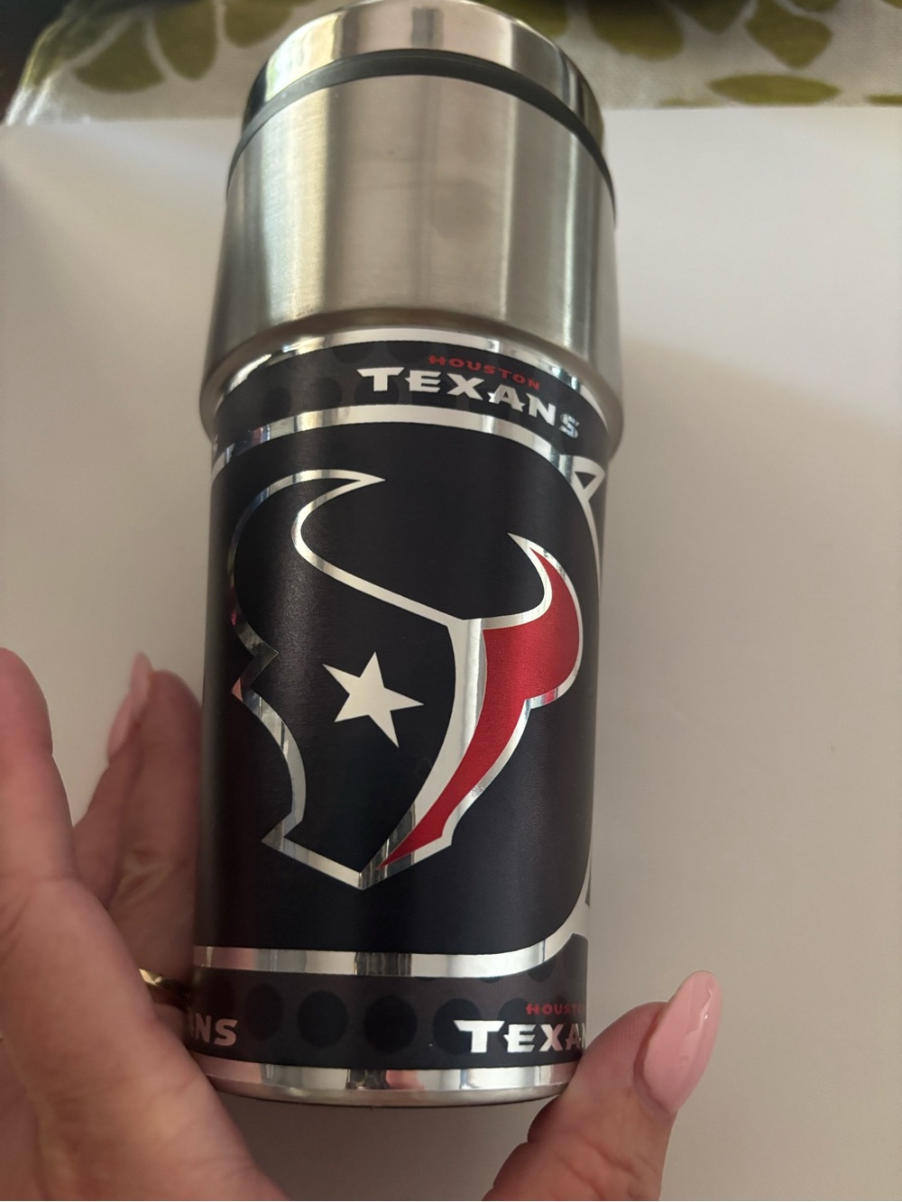Stainless Steel Travel Mug - Black and Red Houston Texans-nwt